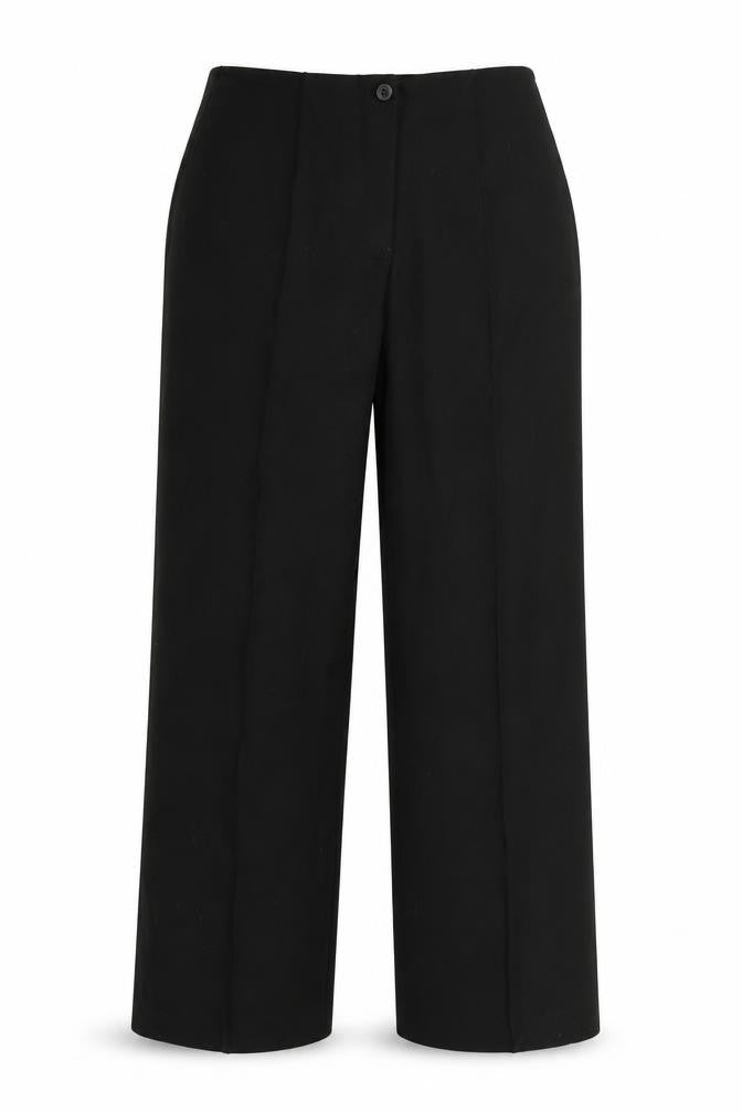 Per Una Womens Black  Rayon Trousers  Size 12 L30 in