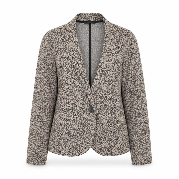 George Womens Brown Animal Print Jacket Blazer Size 12