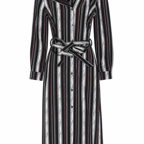 Preworn Womens Black Striped  Bodycon  Size XS