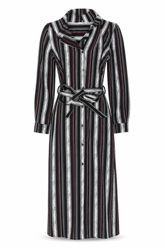 Preworn Womens Black Striped  Bodycon  Size XS