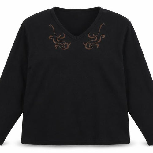 ELVI Womens Black   Pullover Sweatshirt Size M  - Oversized