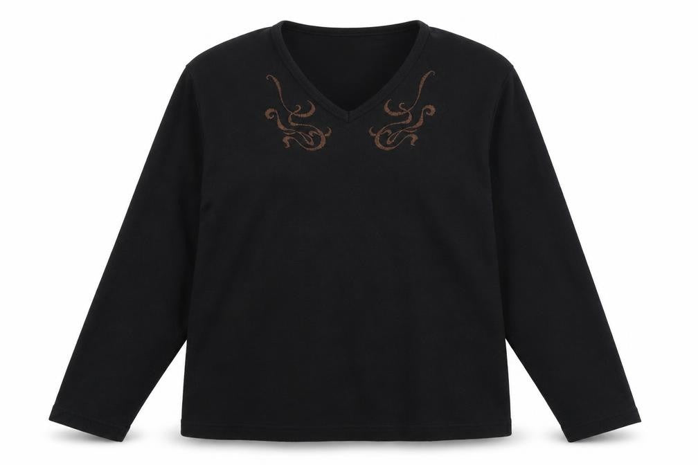 ELVI Womens Black   Pullover Sweatshirt Size M  - Oversized