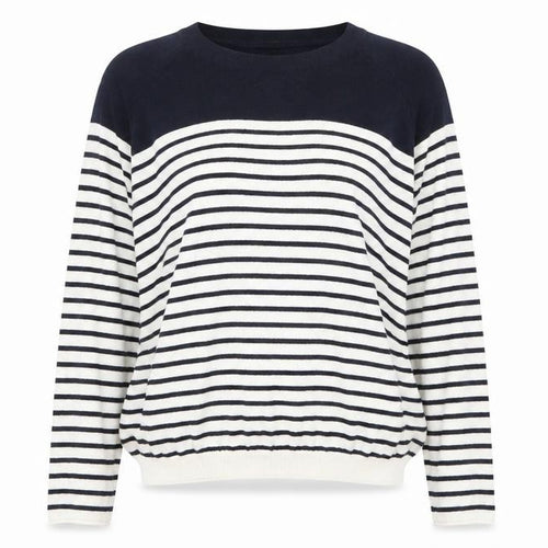 Topshop Womens Blue Striped  Pullover Jumper Size 10