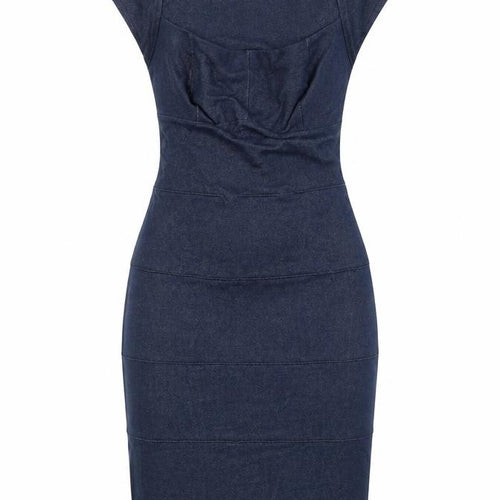 Sasperilla Womens Blue   Pencil Dress  Size 8