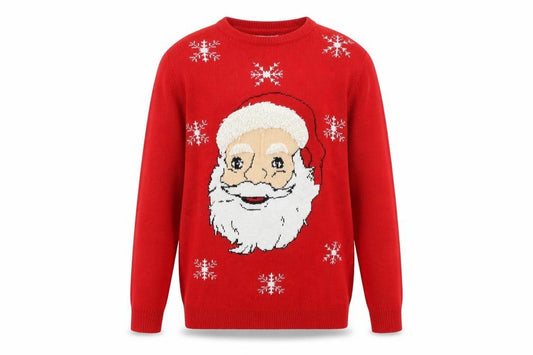 Front view of L.O.G.G men’s red jumper, size M
