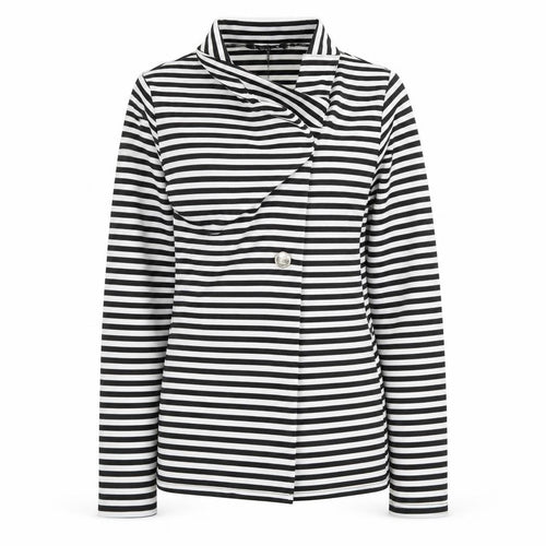 Lustre Womens Black Striped  Jacket  Size 8