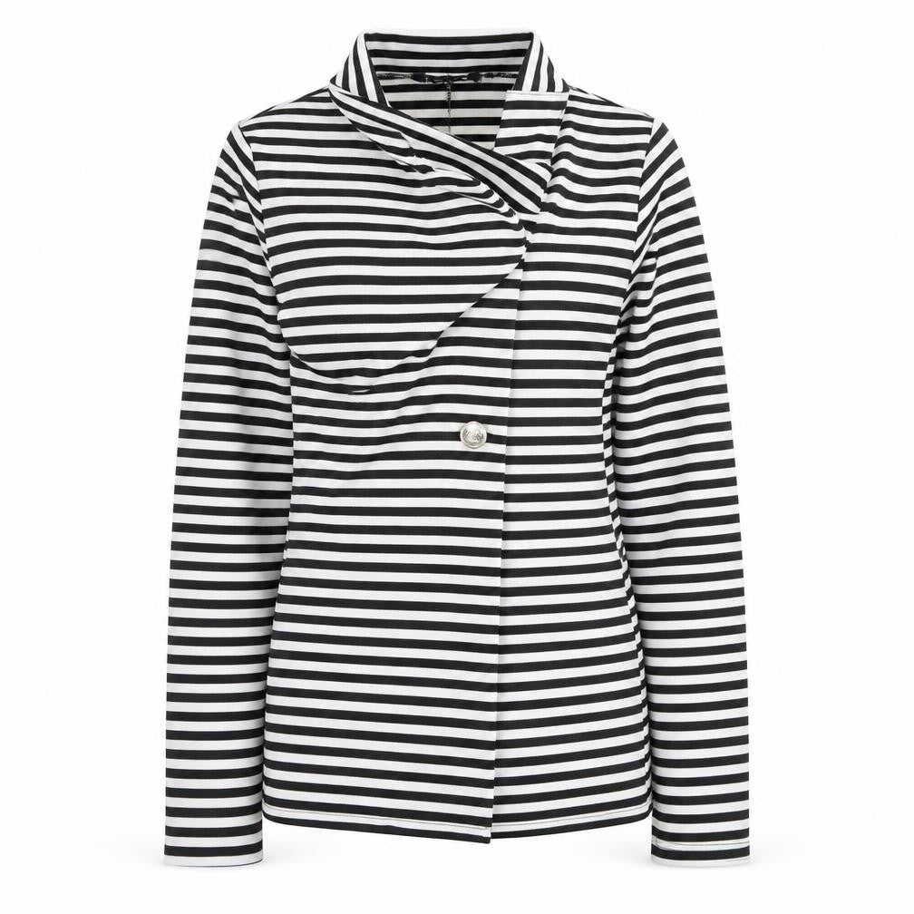 Lustre Womens Black Striped  Jacket  Size 8