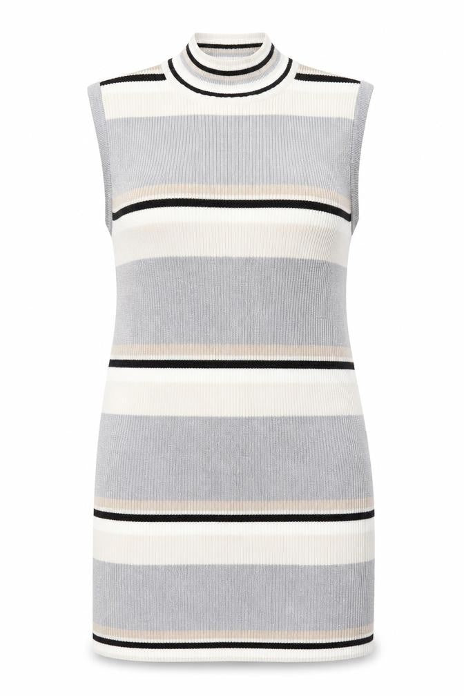 Front view of F&F women’s grey sheath, size UK 16