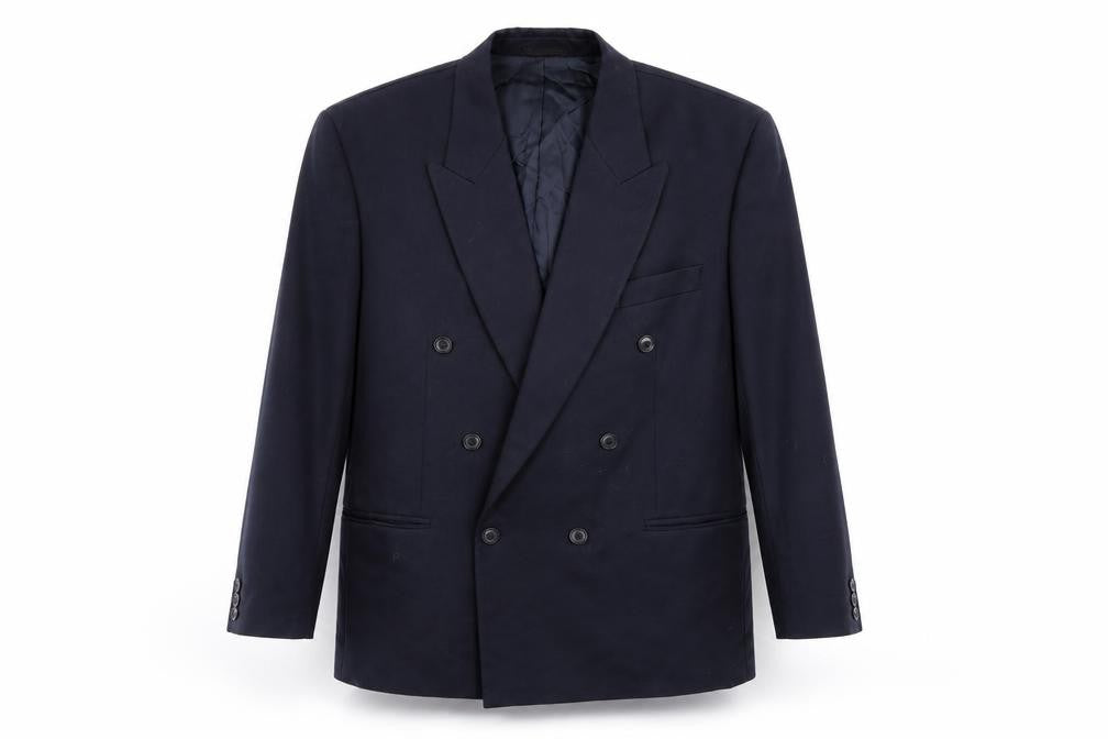Horne Brothers Mens Blue  Rayon Jacket Suit Jacket Size 44