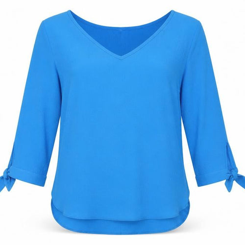 Papaya Womens Blue   Basic Blouse Size 10