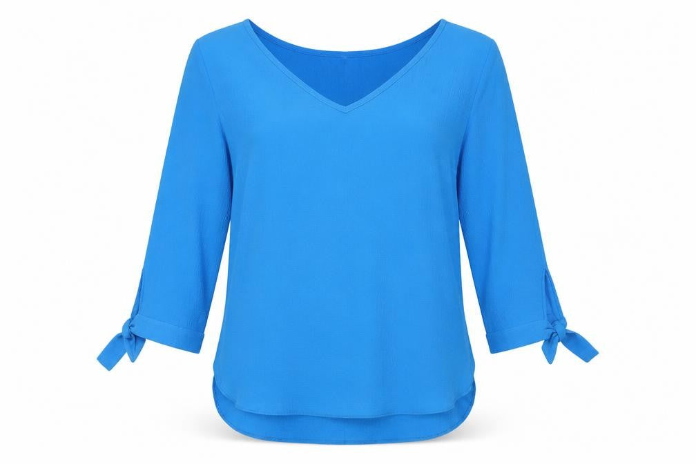 Papaya Womens Blue   Basic Blouse Size 10