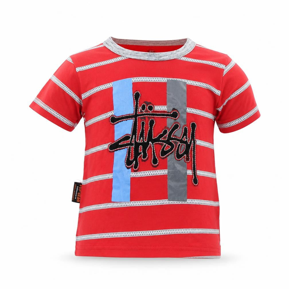 Top Gear Boys Red Striped  Basic T-Shirt Size 9-12 Months