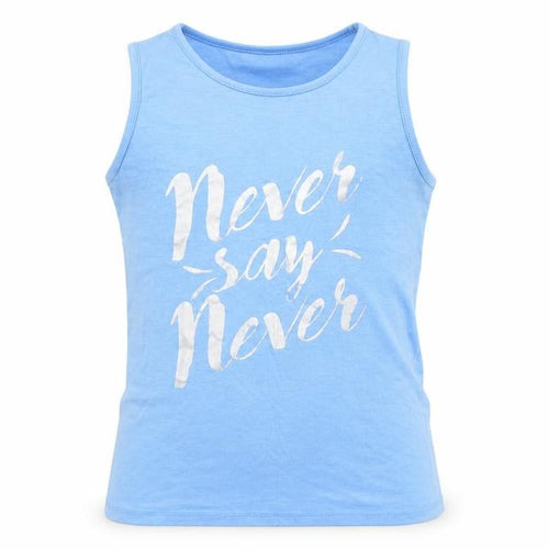 Txm kids Girls Blue   Basic Tank Size 10-11 Years  - never say never