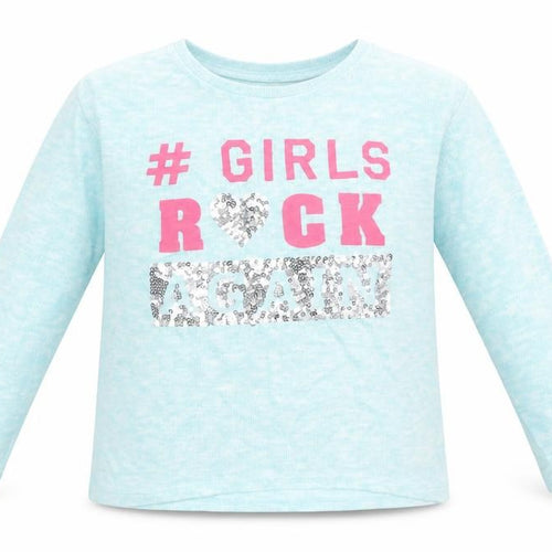 St Bernard Girls Blue   Basic T-Shirt Size 6 Years  - slogan