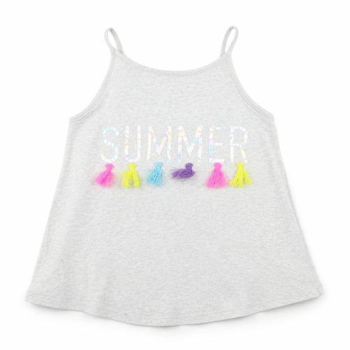 F&F Girls Grey   Basic Tank Size 7-8 Years  - summer