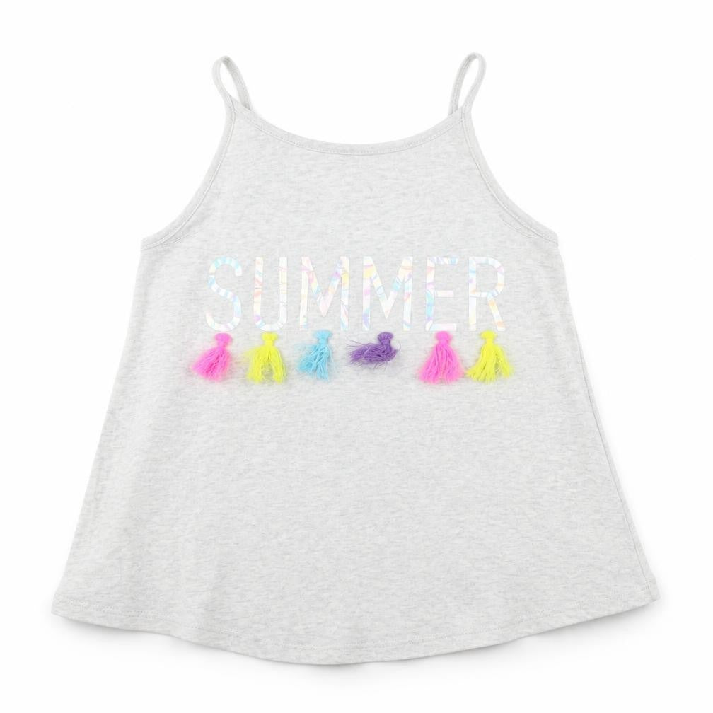 F&F Girls Grey   Basic Tank Size 7-8 Years  - summer