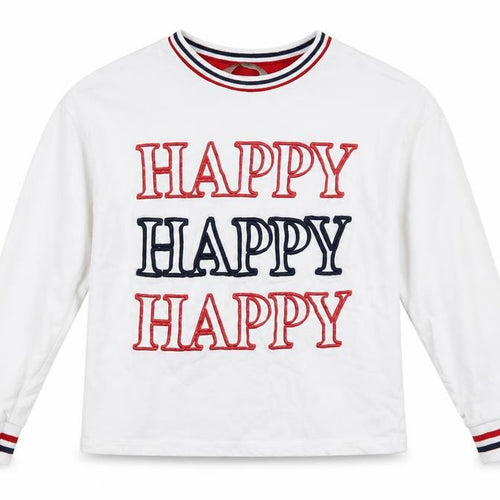 George Boys White   Pullover Sweatshirt Size 8-9 Years  - happy