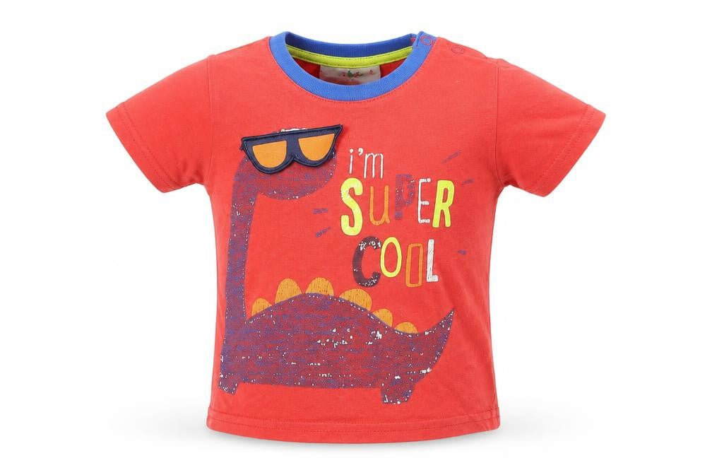 Lily & Jack Boys Red   Basic T-Shirt Size 12-18 Months  - DInosaur