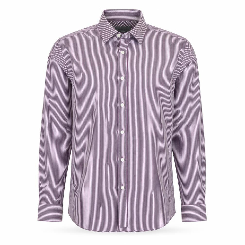 Burton Mens Purple Striped   Button-Up Size 14.5