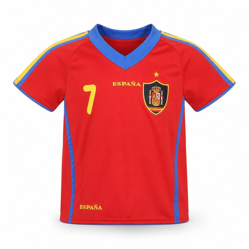 world soccer Boys Red   Basic T-Shirt Size 4 Years  - espana D.Villa