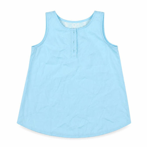 YD Girls Blue   Basic Tank Size 7-8 Years