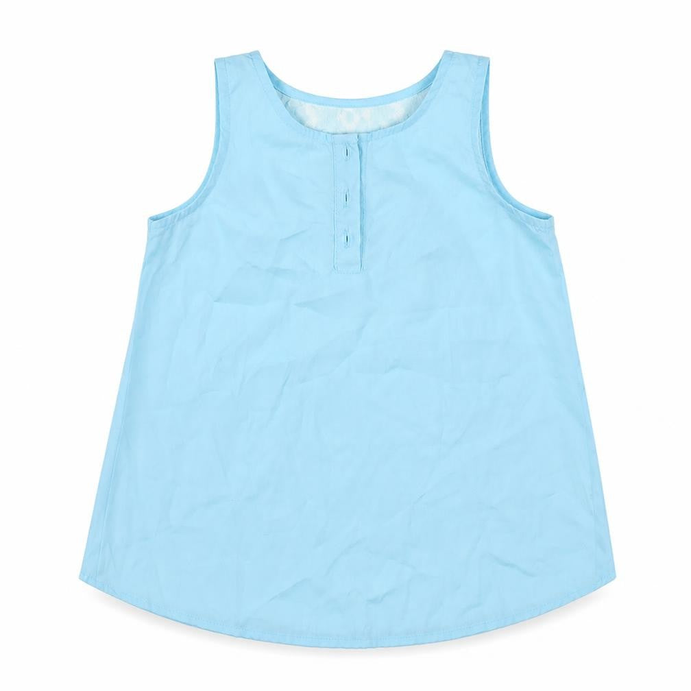 YD Girls Blue   Basic Tank Size 7-8 Years