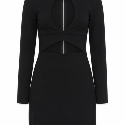 Yoins Womens Black   Shirt Dress  Size 10