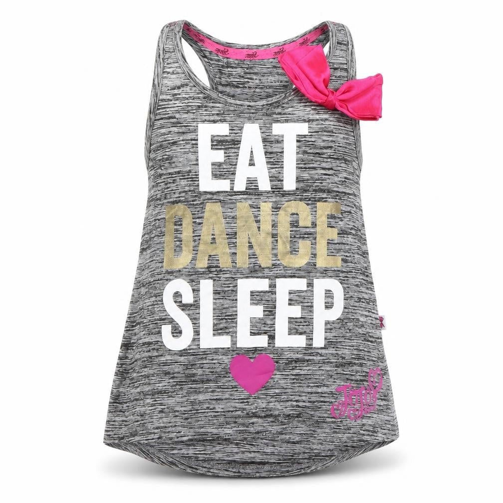 Jojo Siwa Girls Grey   Basic Tank Size 7-8 Years