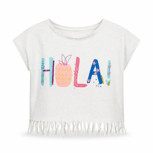 Nutmeg Girls White   Basic T-Shirt Size 6 Years