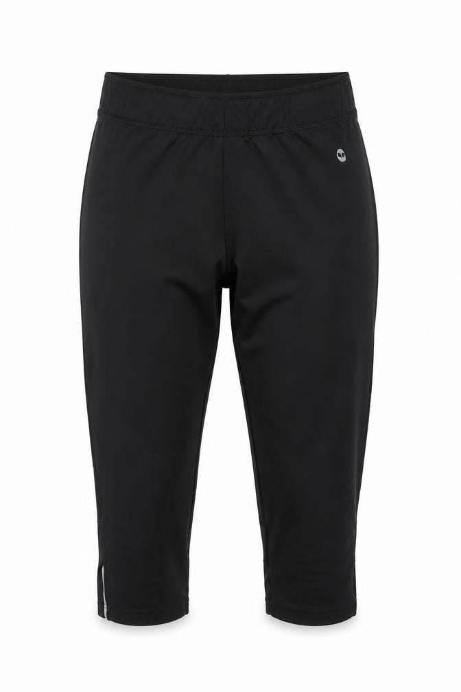 pure  Womens Black   Cropped Leggings Size 10 L17 in