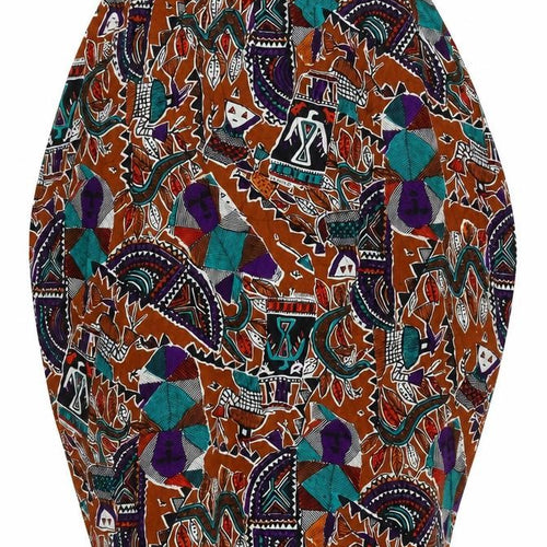 Copperob Womens Multicoloured Geometric  Swing Skirt Size 10