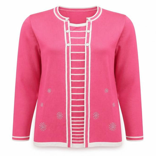 Fay Louise Womens Pink   Pullover Jumper Size XL