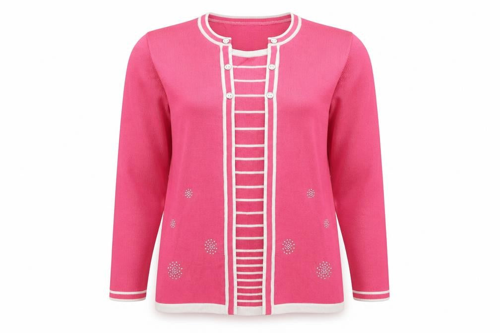Fay Louise Womens Pink   Pullover Jumper Size XL
