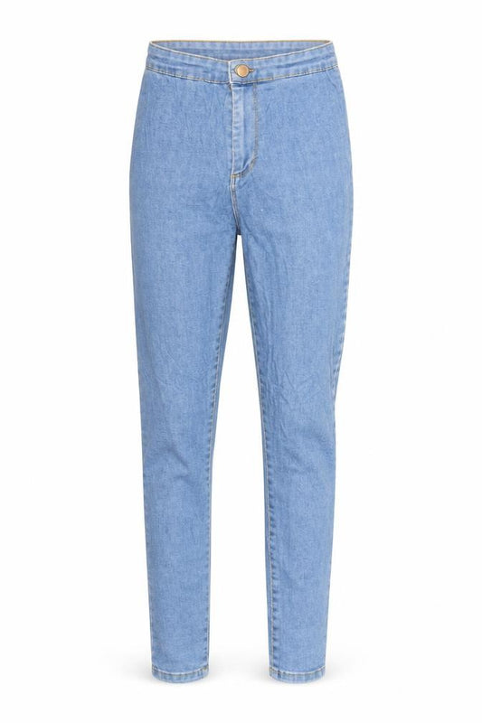 Front view of Denim & Co. women’s blue denim skinny jeans, size UK 10, 29-inch leg