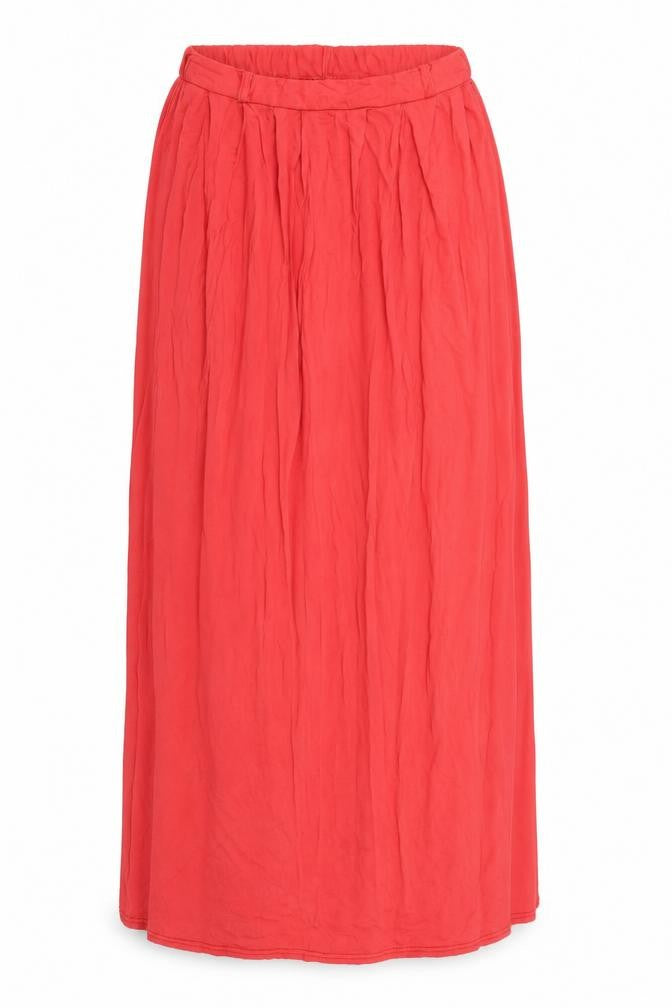Front view of Atmosphere women’s orange flare skirt, size UK 8