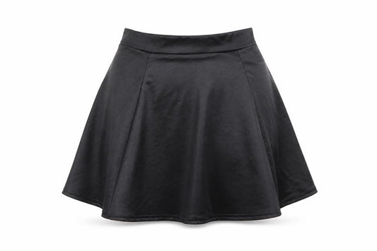 Front view of iNFLUENCE women’s black a-line skirt, size S