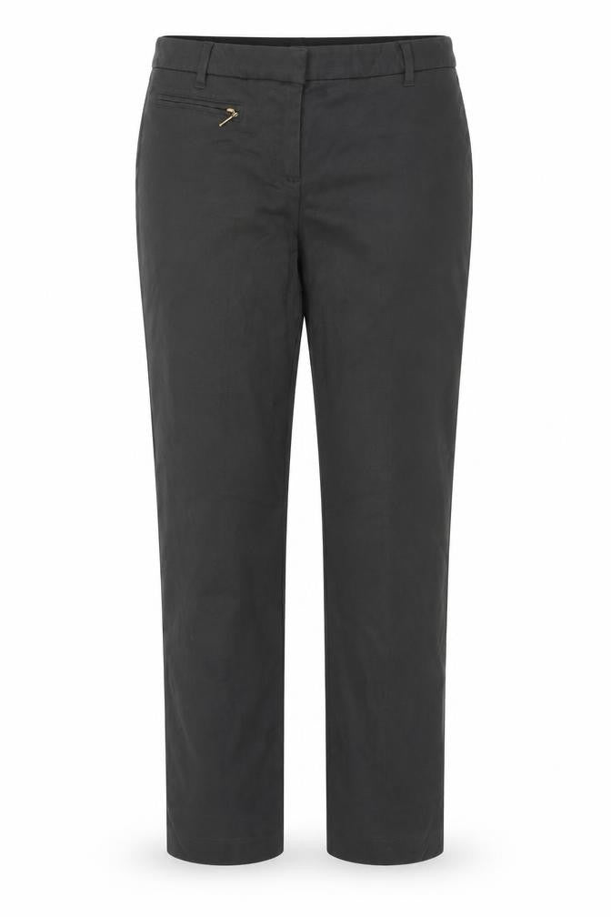 Front view of Next women’s grey straight jeans, size UK 12, 23-inch leg