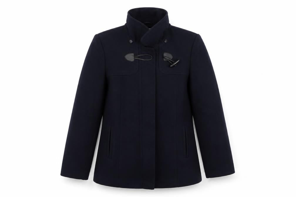 Wallis Womens Blue  Fleece Overcoat Coat Size 14