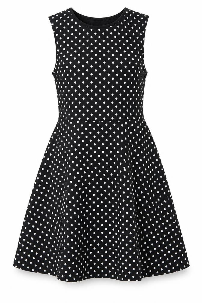 One Touch Womens Black Polka Dot  Skater Dress  Size 8