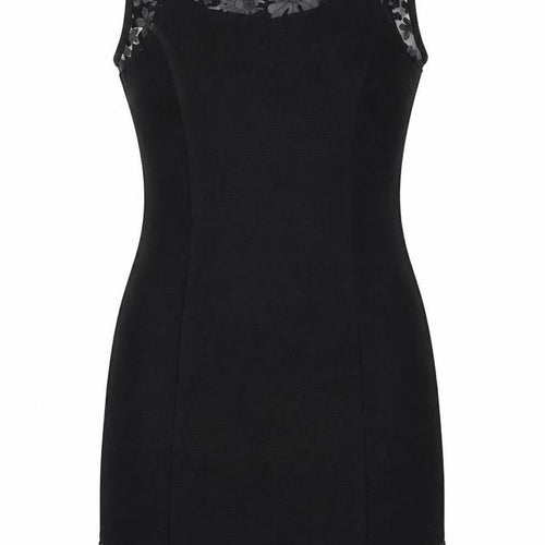 E. DIVA Womens Black   Bodycon  Size S  - floral detail