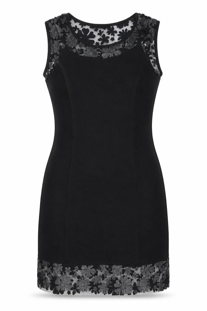 E. DIVA Womens Black   Bodycon  Size S  - floral detail