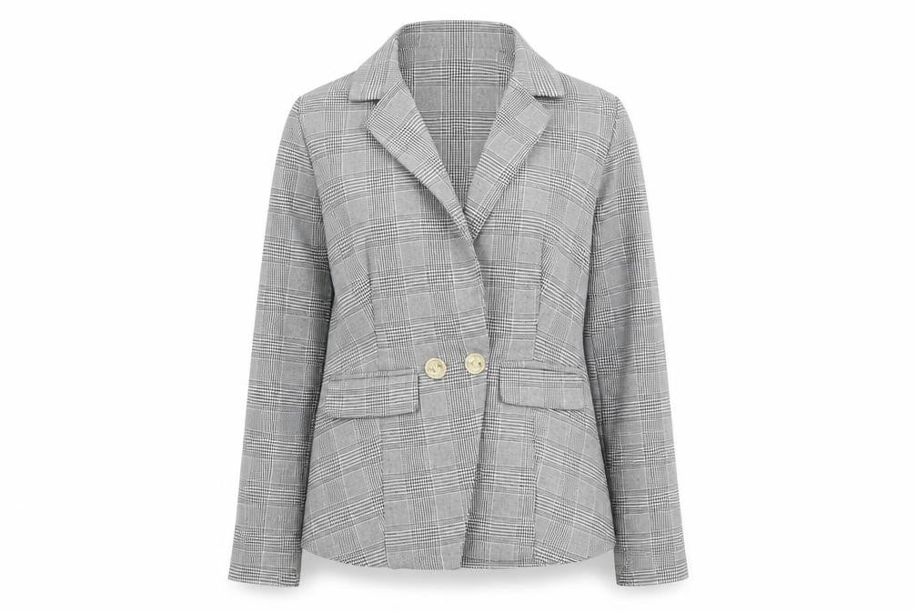 Love & Other things Womens Black Houndstooth  Jacket Blazer Size XS