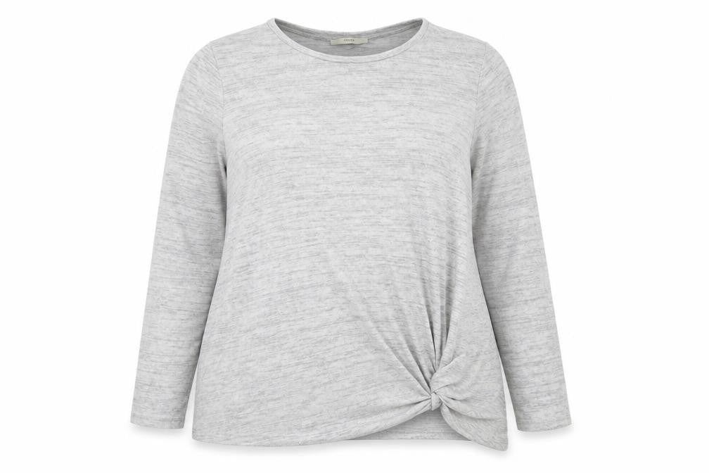 George Womens Grey  Jersey Pullover Sweatshirt Size 2XL  - Knot Detail