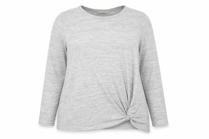 George Womens Grey  Jersey Pullover Sweatshirt Size 2XL  - Knot Detail