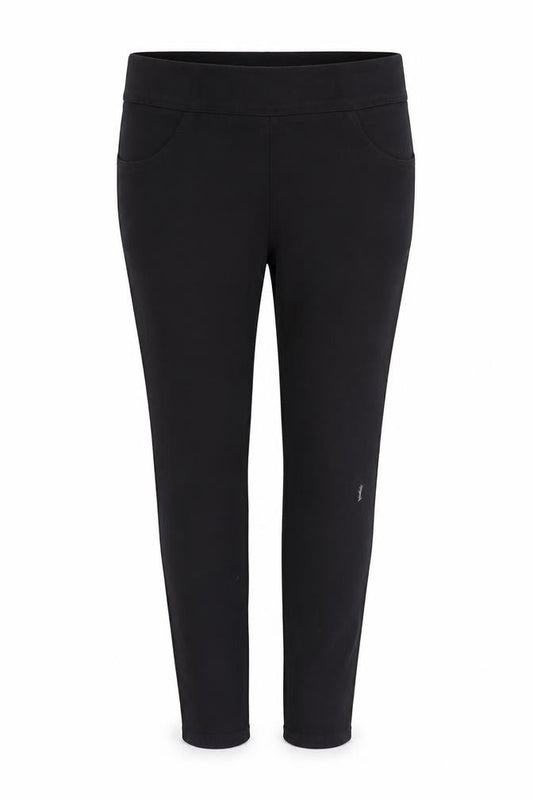 Front view of Denim CO women’s black jegging jeans, size UK 10, 30-inch leg
