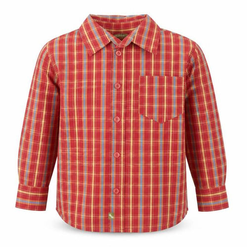 Matarello Boys Red Check  Basic Button-Up Size 5 Years