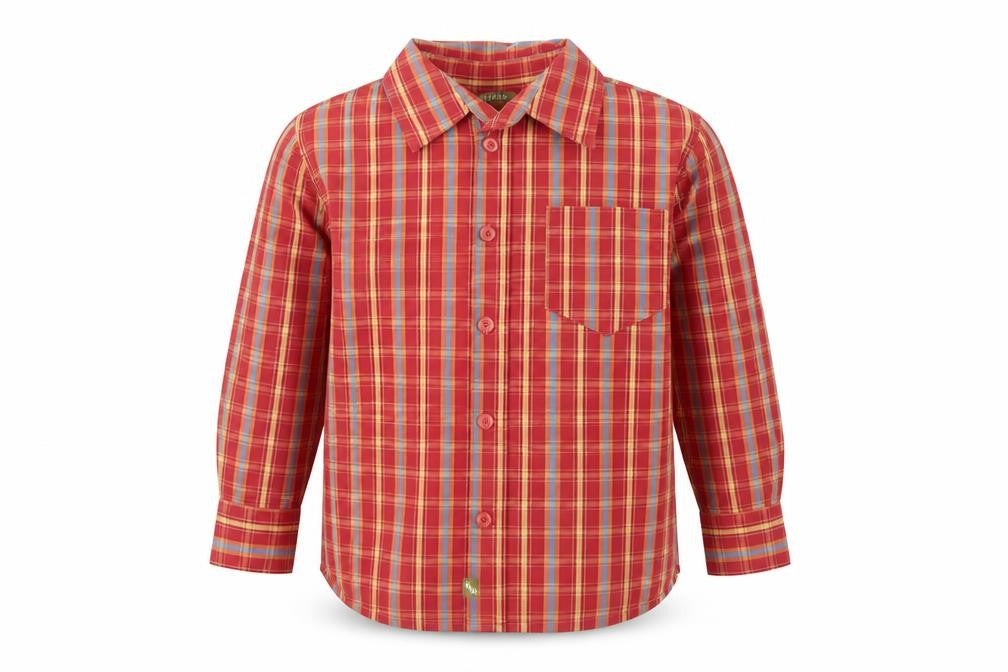 Matarello Boys Red Check  Basic Button-Up Size 5 Years