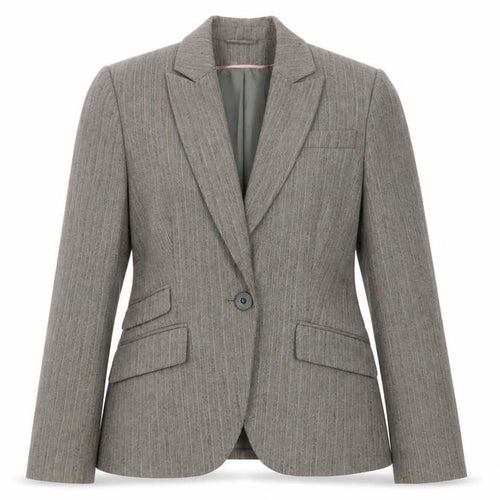Dorothy Perkins Womens Brown Striped  Jacket Suit Jacket Size 12