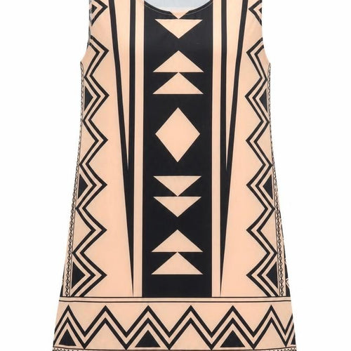 Yoins Womens Pink Geometric  Shift  Size XL