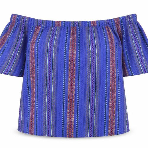 New Look Womens Blue Striped  Basic Blouse Size 12